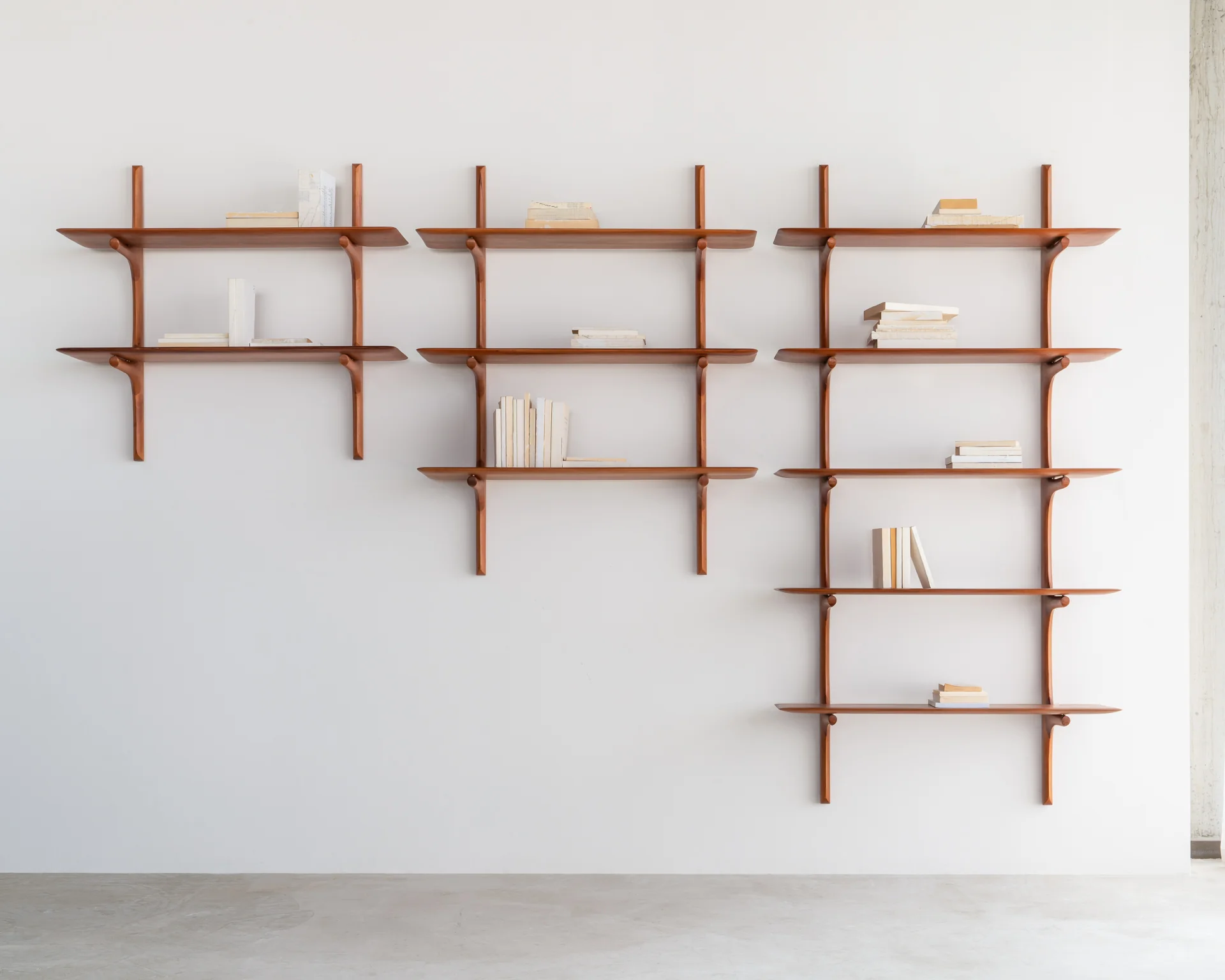 Pi Mahogany Wall Shelf, 2 Shelves - Image 3