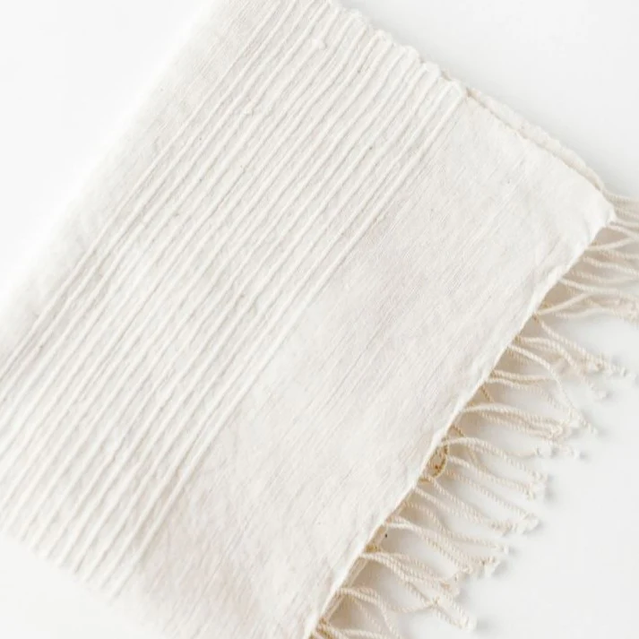 Riviera Striped Cotton Hand Towel, Natural - Image 3