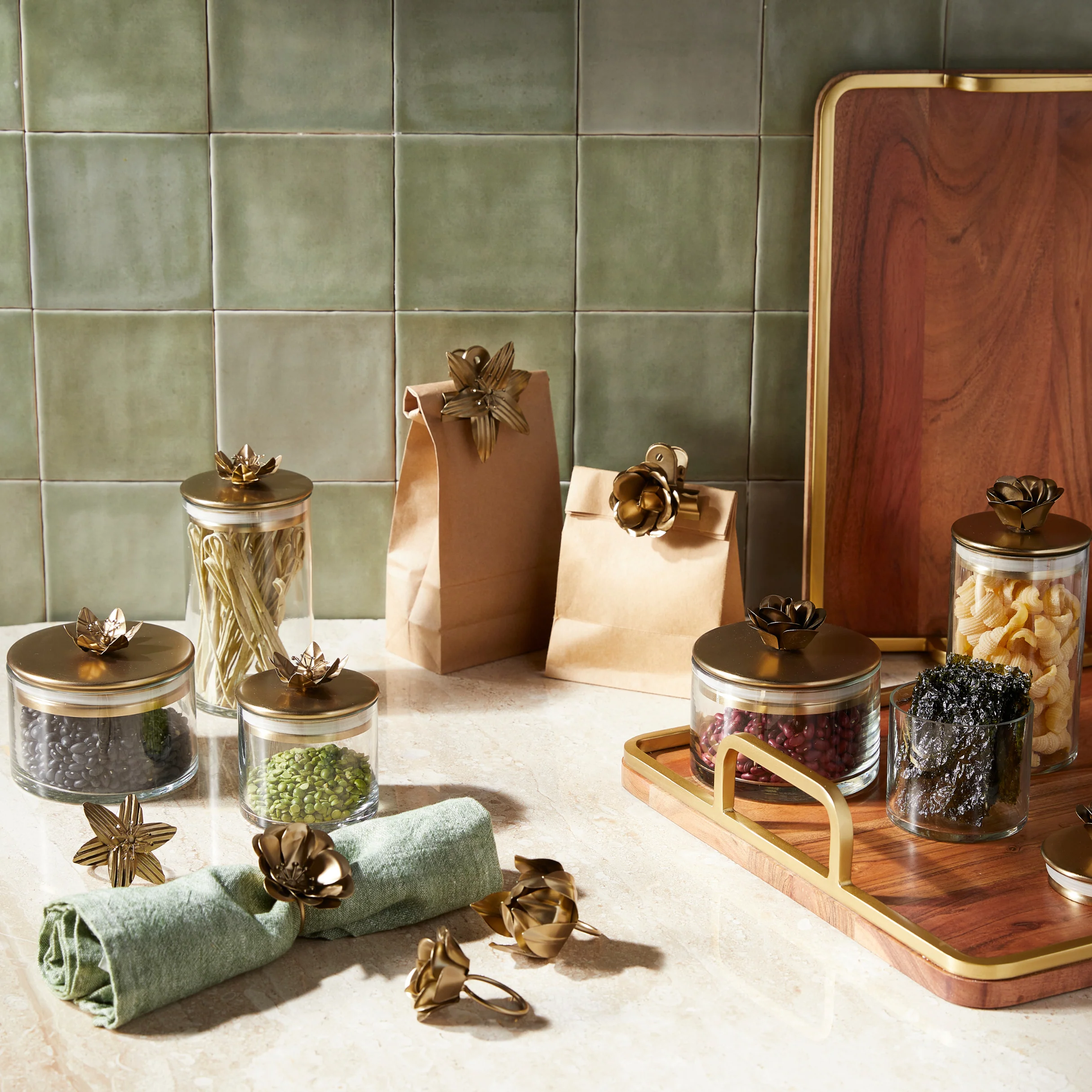 Rose Botanical Canister, Set of 3 - Image 3