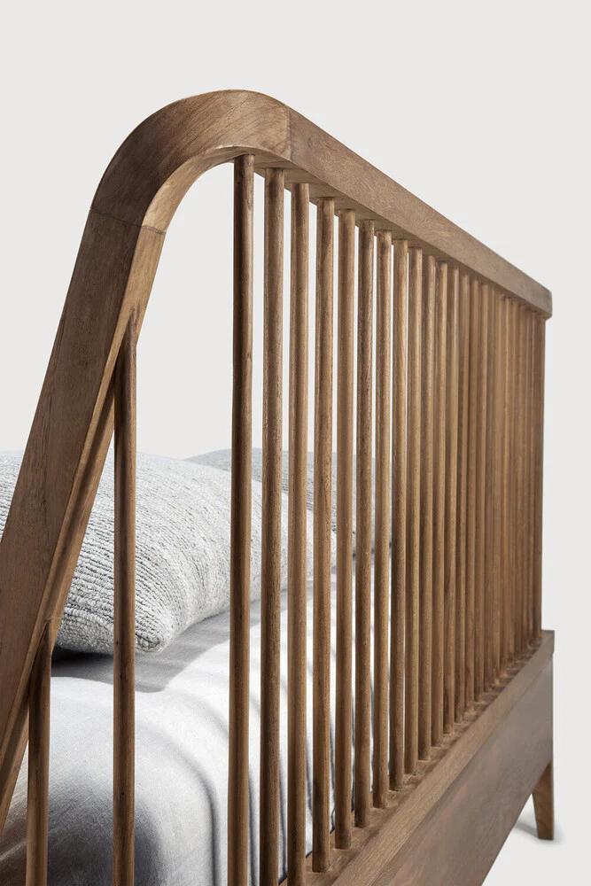 Spindle Solid Reclaimed Teak Bed, Queen - Image 4