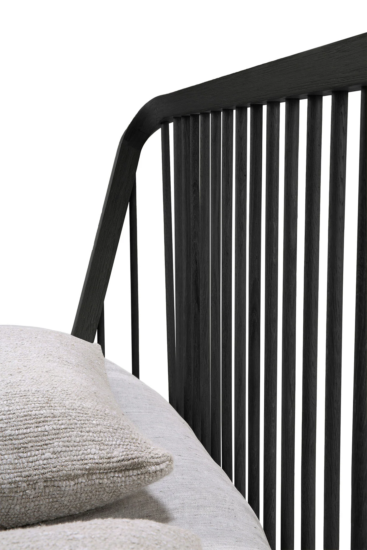 Spindle Solid Black Oak Bed, Queen - Image 8