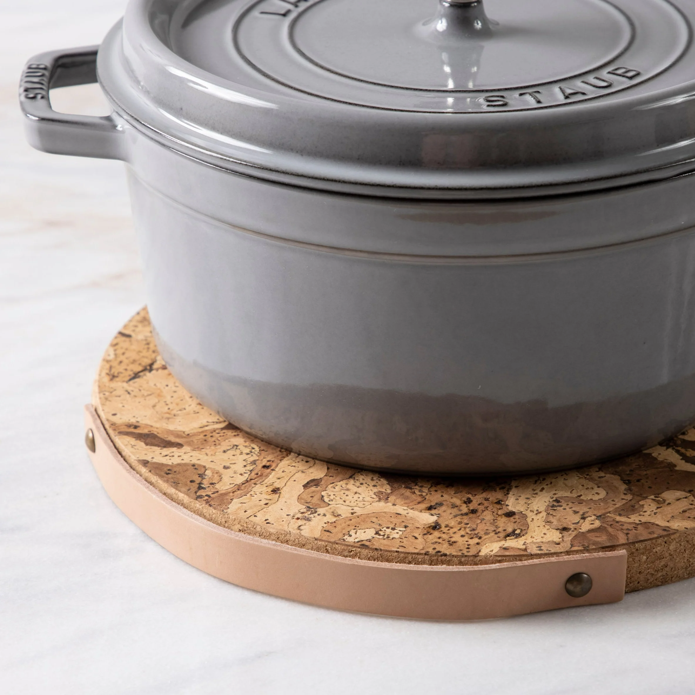 Staub Round Cocotte, 5.5qt, Graphite Grey - Image 3