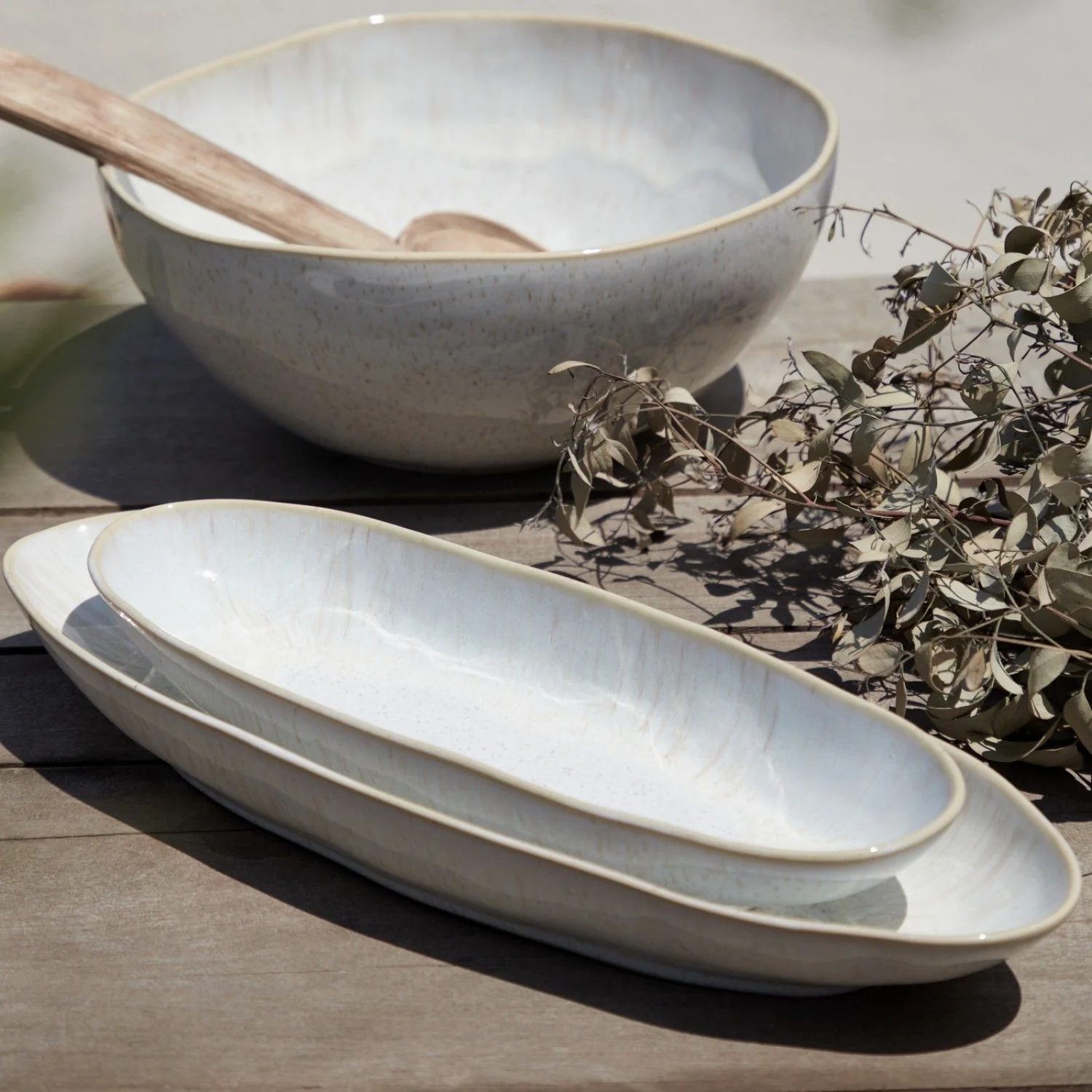 Eivissa Reactive Glaze Oval Platter, Small - Image 7