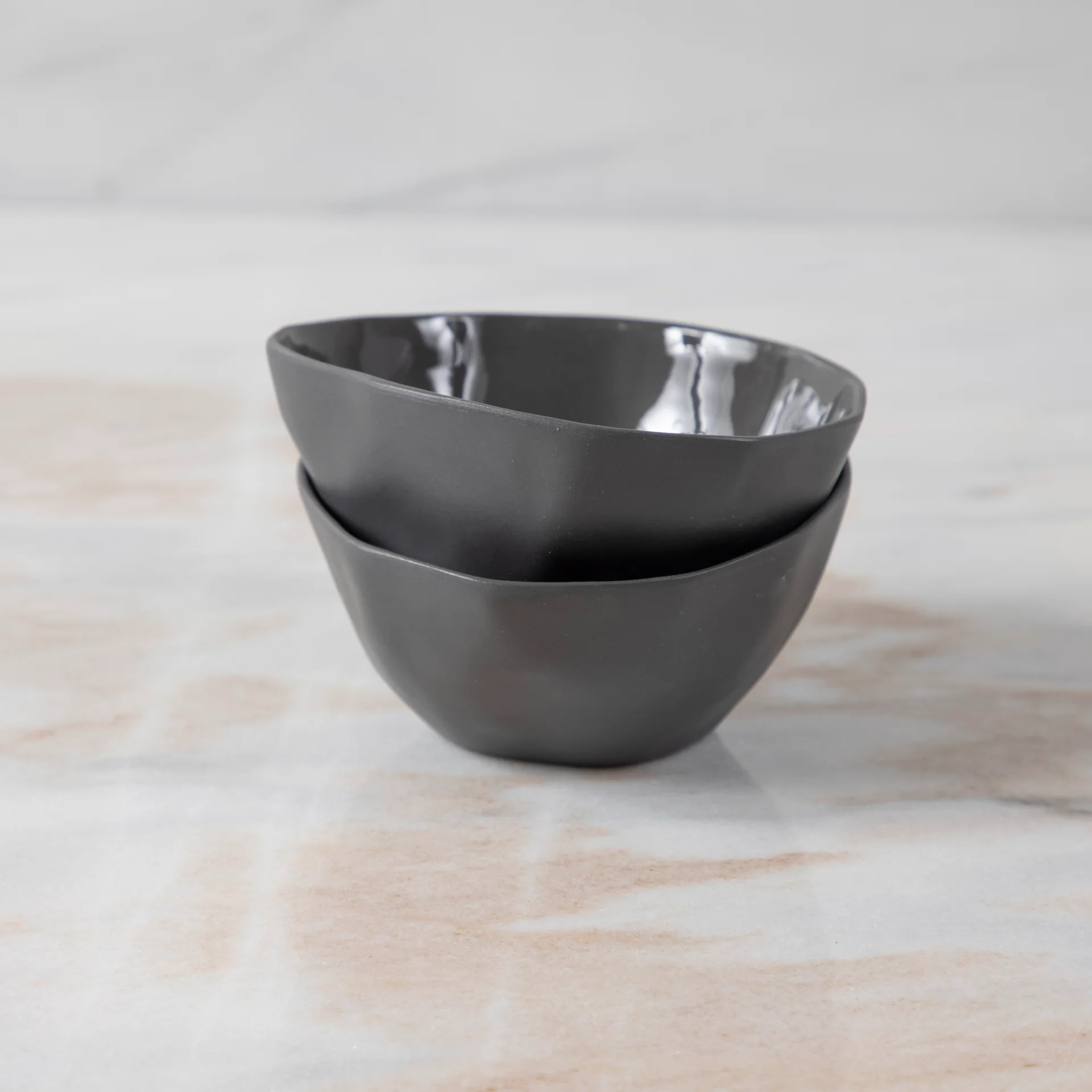 Tam Stoneware Pinch Bowl, Slate, Set of 2 - Image 2