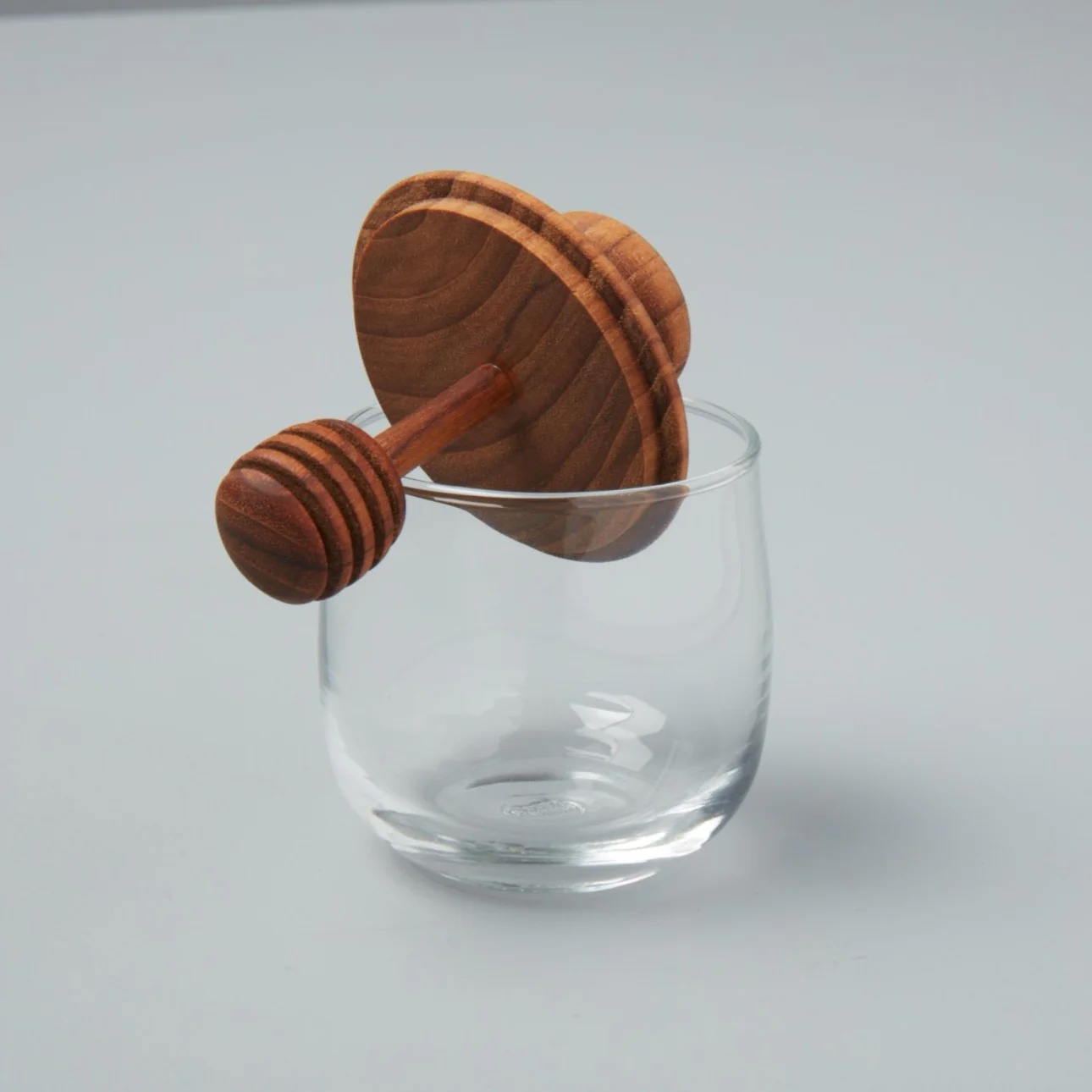Teak & Glass Honey Jar - Image 4