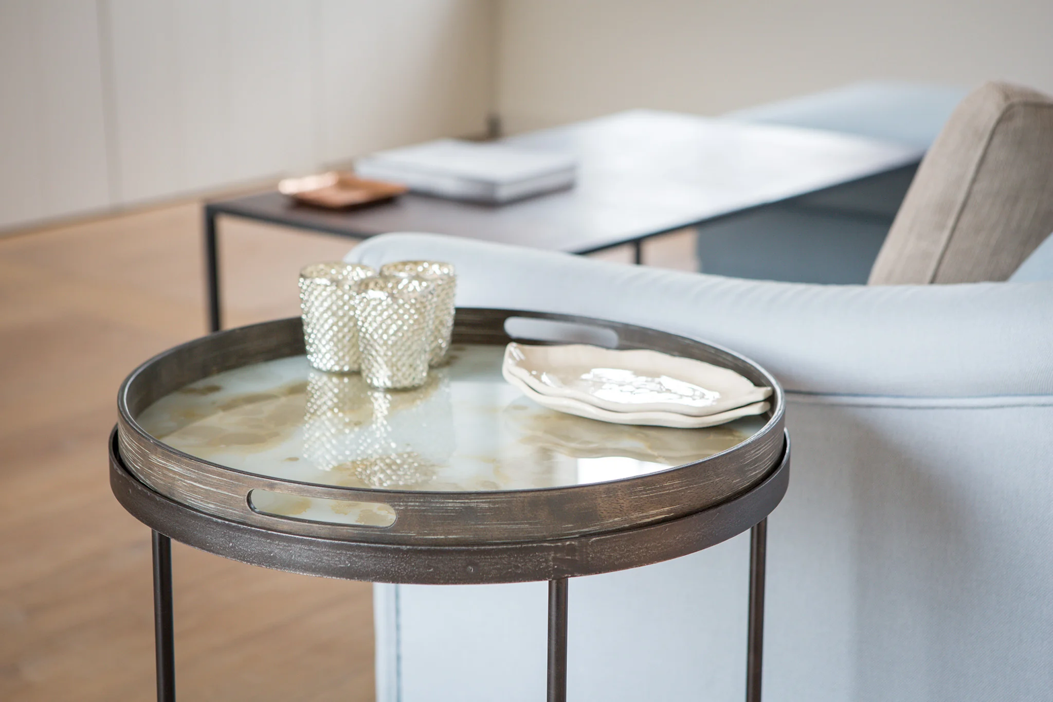 Round Tray Side Table, Small (Tray Not Included) - Image 6