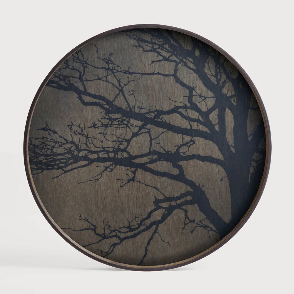 Round Black Tree Tray, Large - Image 4