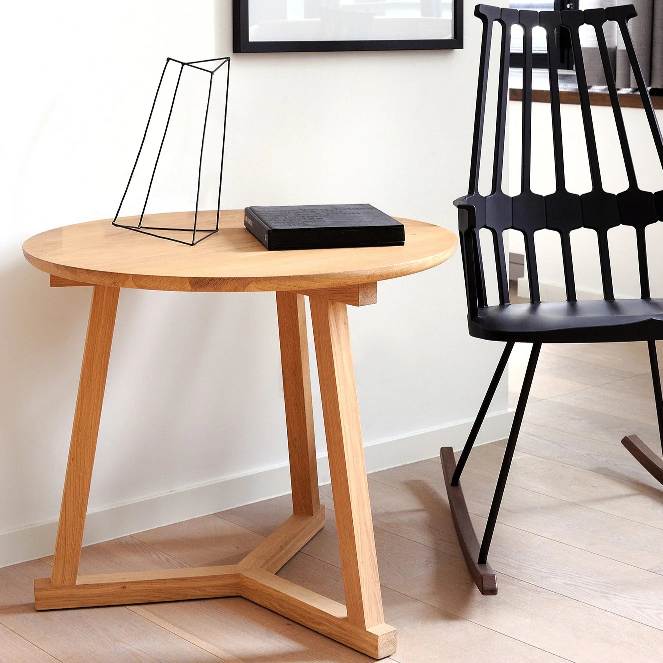 Tripod Side Table, Oak - Image 2