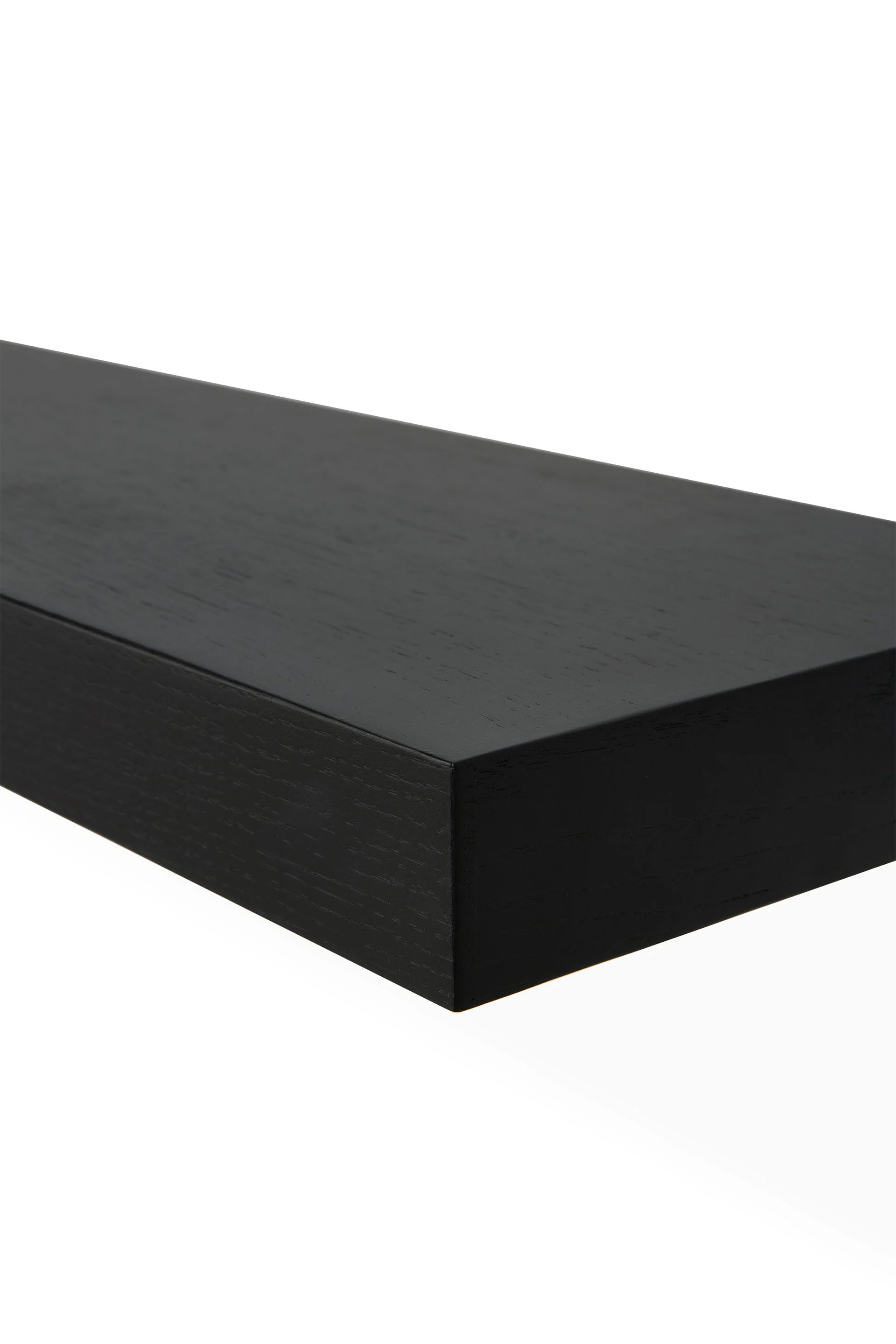 European Black Oak Wall Shelf, 83" - Image 4
